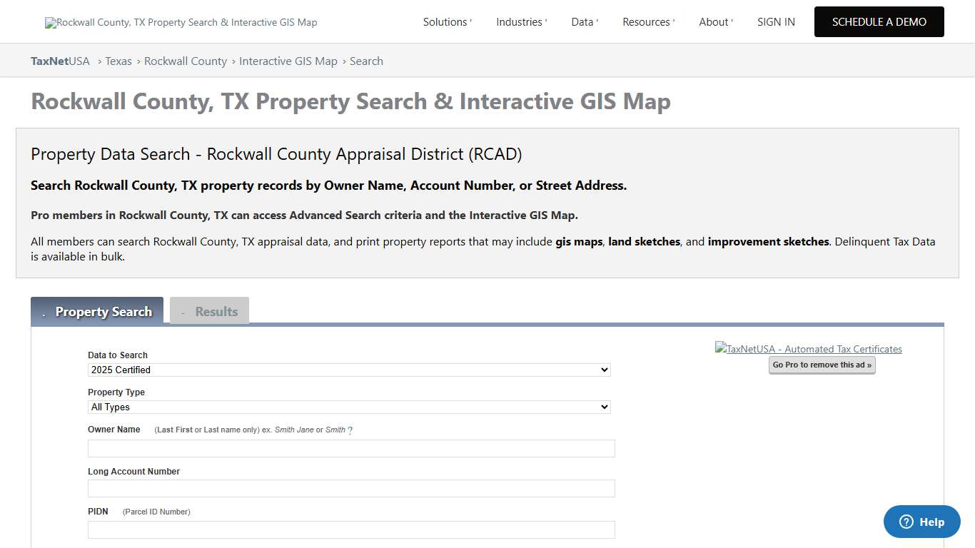 Rockwall County, TX Property Search & Interactive GIS Map