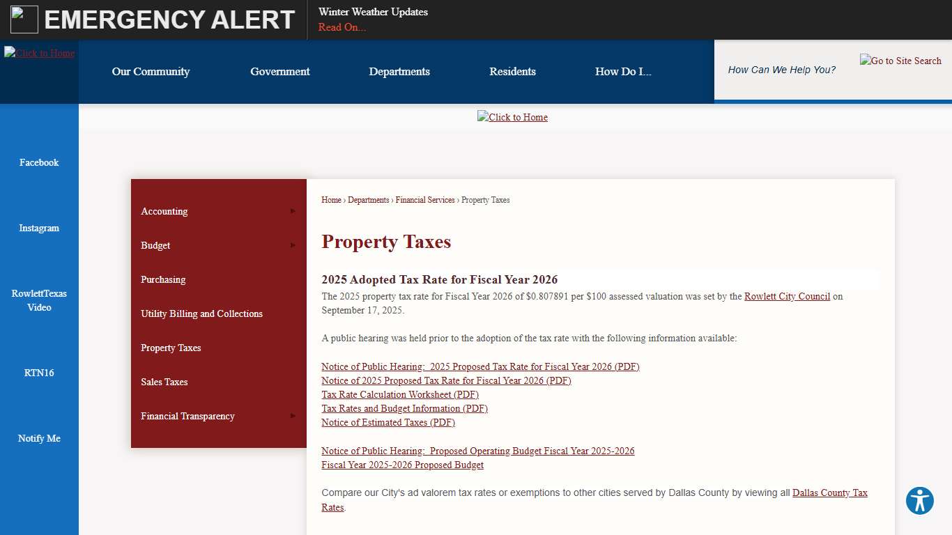 Property Taxes Rowlett, TX - Official Website